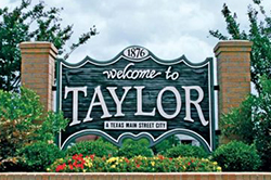 Taylor Texas sign